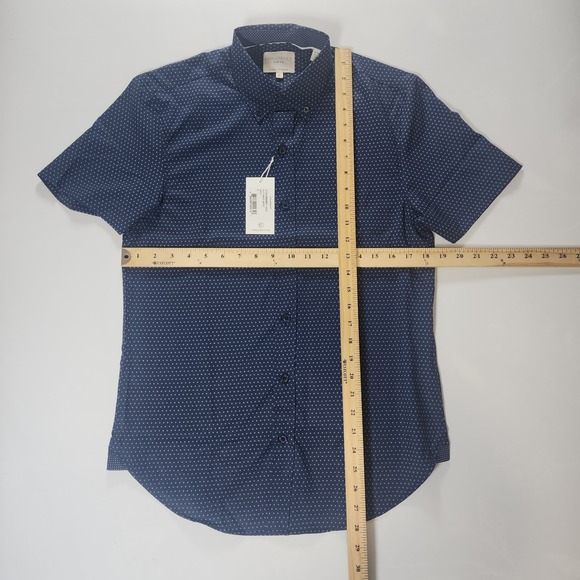 ConStruct 4 Way Stretch Shirt Mens S Lot of 2 Slim Fit Geometric Polka Dots NEW - Picture 7 of 16